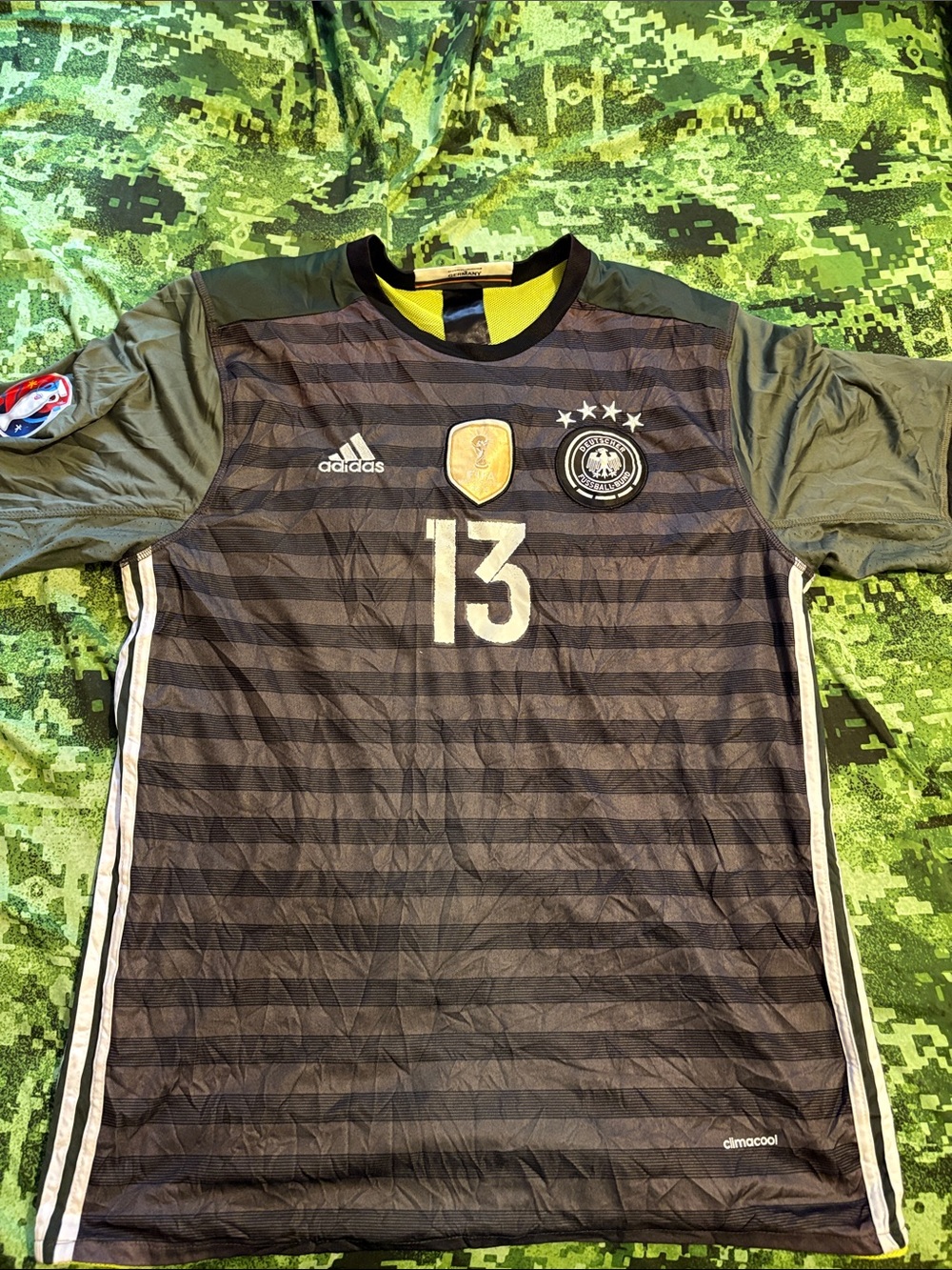 Adidas Germany National soccer Team World Cup champions Euro jersey reversible